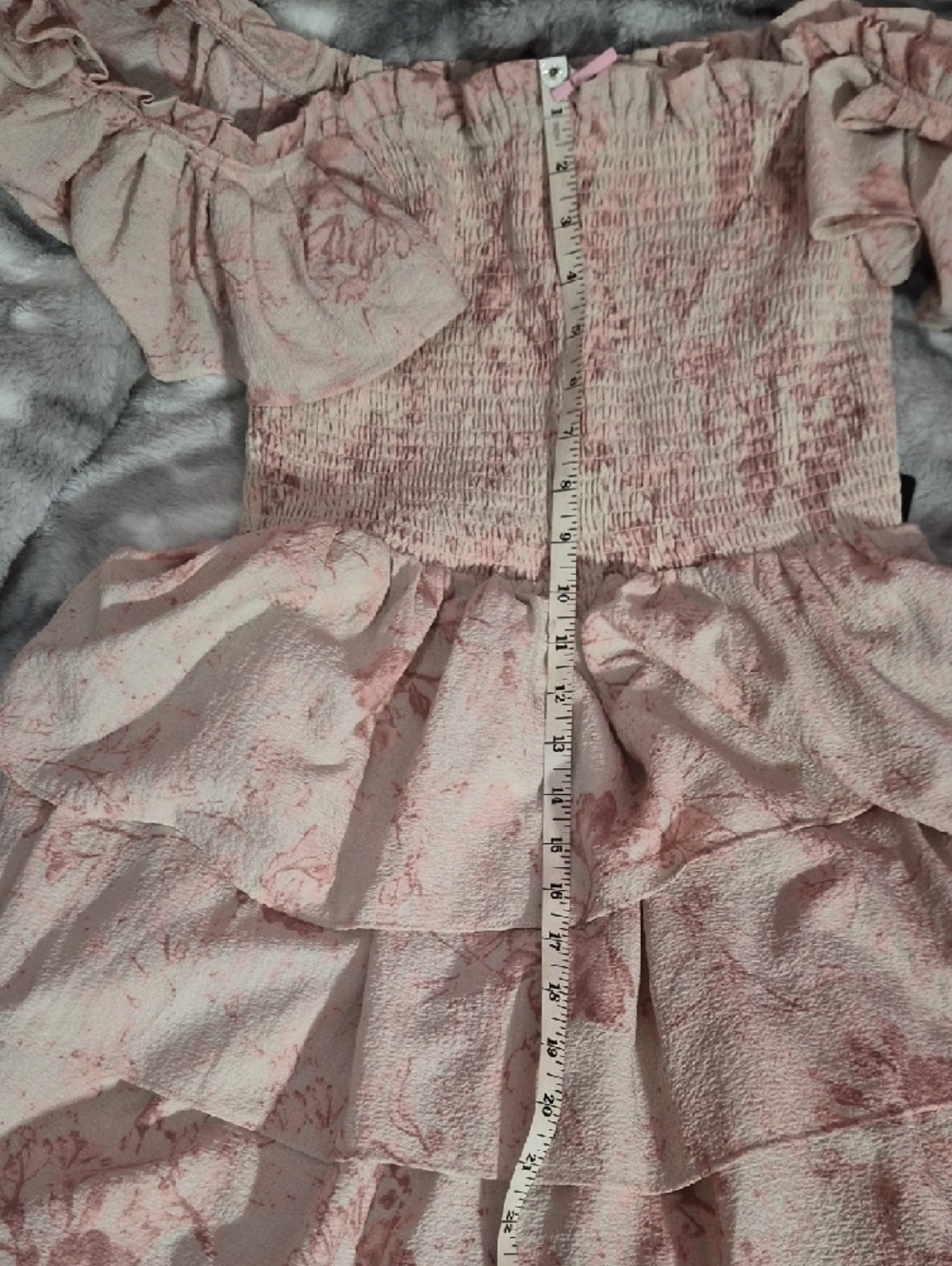 Express Pink Floral Off-Shoulder Ruffled Dress - Picture 5 of 5